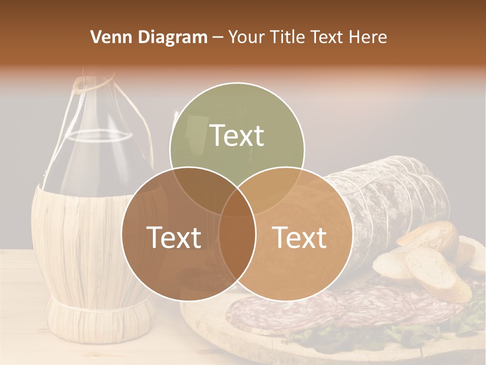 Lunch Drink Bottle Of Wine PowerPoint Template