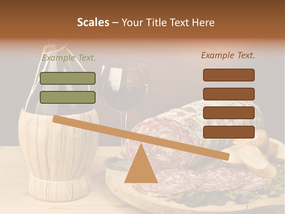 Lunch Drink Bottle Of Wine PowerPoint Template