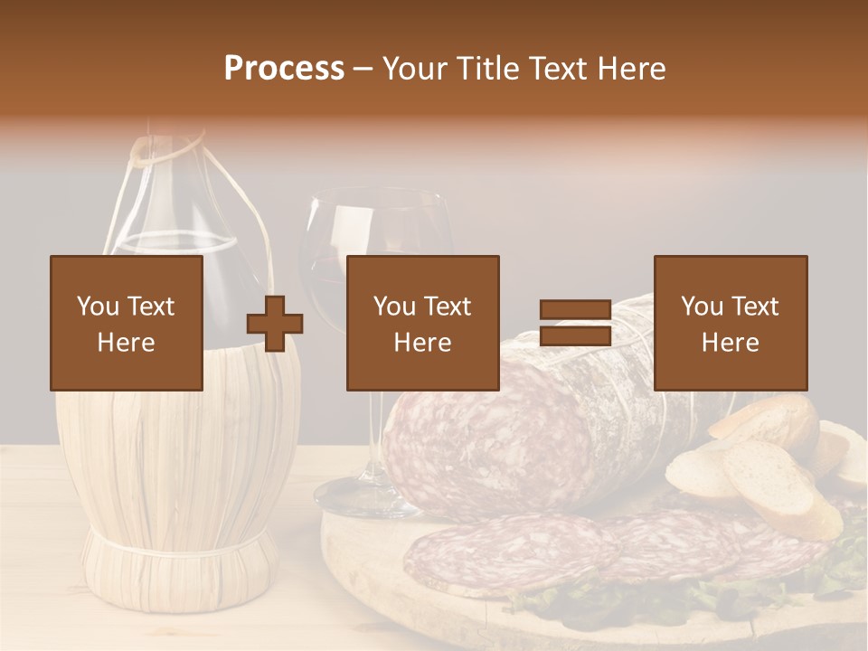 Lunch Drink Bottle Of Wine PowerPoint Template