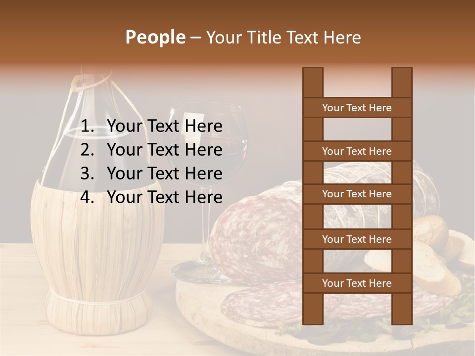 Lunch Drink Bottle Of Wine PowerPoint Template