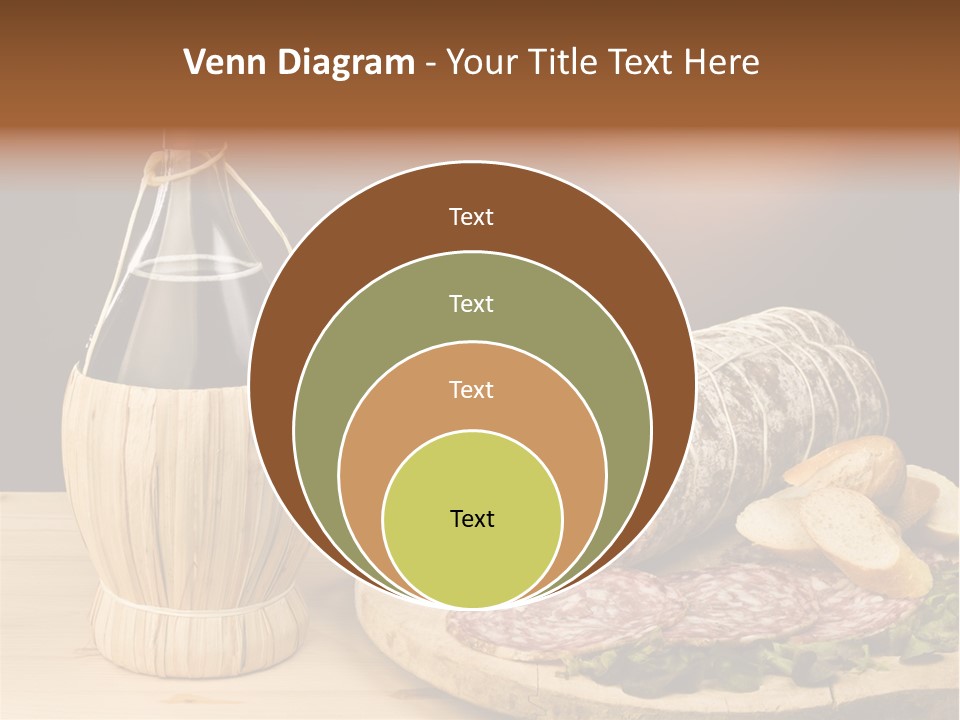 Lunch Drink Bottle Of Wine PowerPoint Template