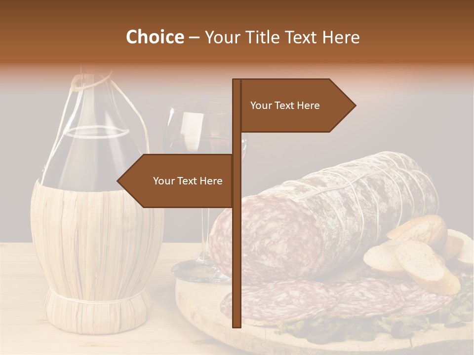 Lunch Drink Bottle Of Wine PowerPoint Template