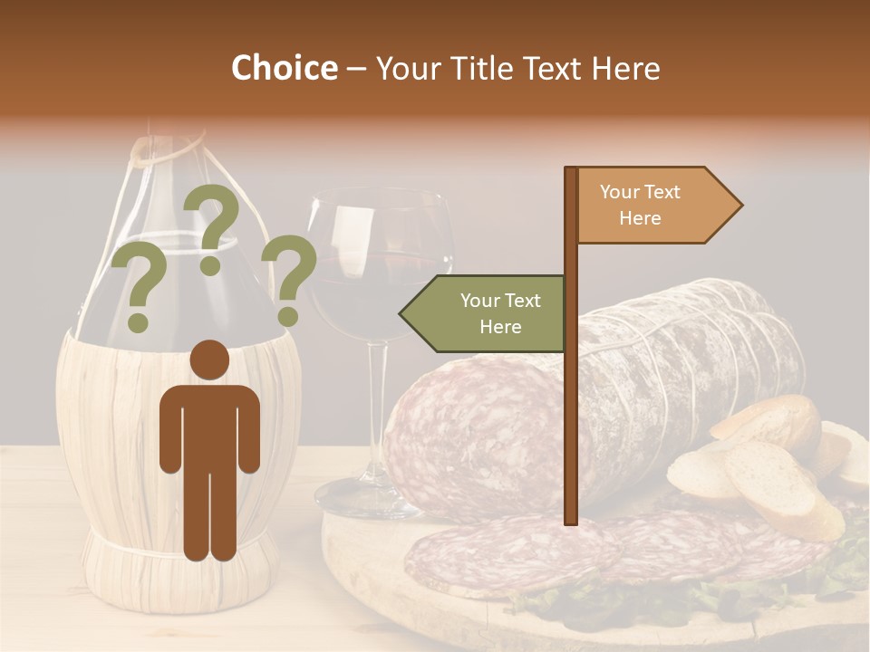 Lunch Drink Bottle Of Wine PowerPoint Template