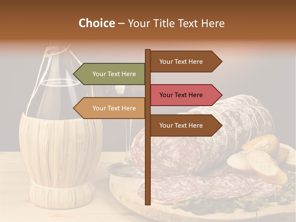 Lunch Drink Bottle Of Wine PowerPoint Template