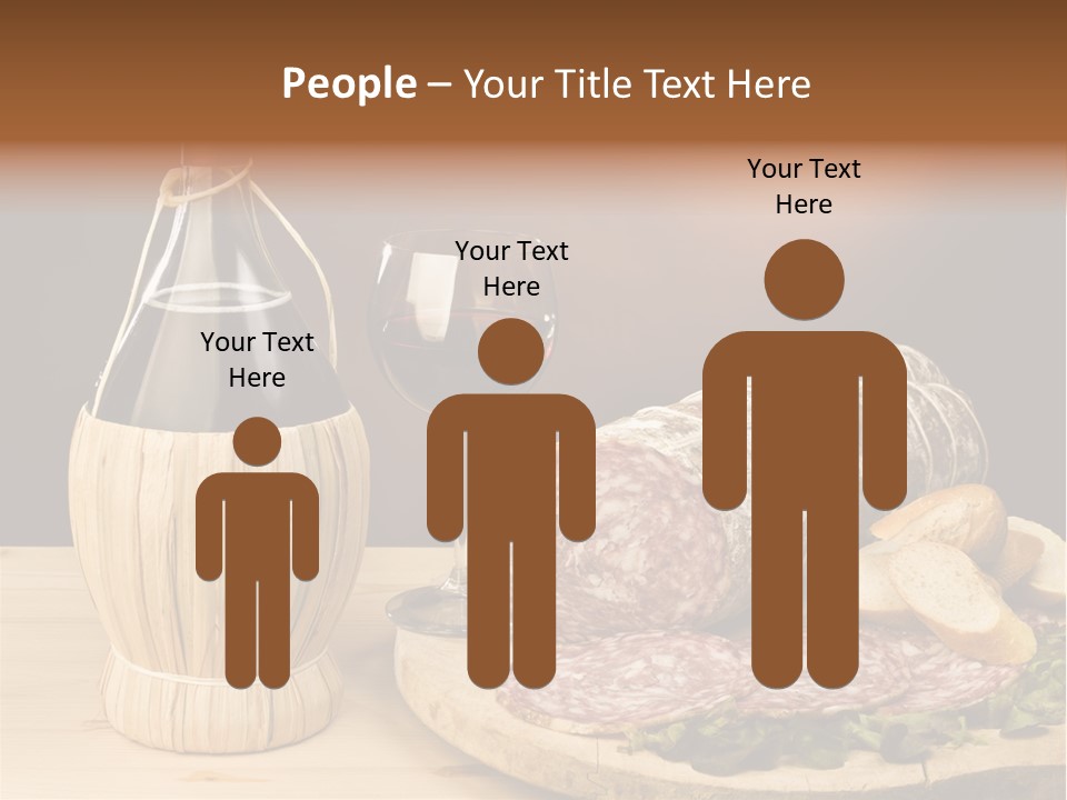 Lunch Drink Bottle Of Wine PowerPoint Template