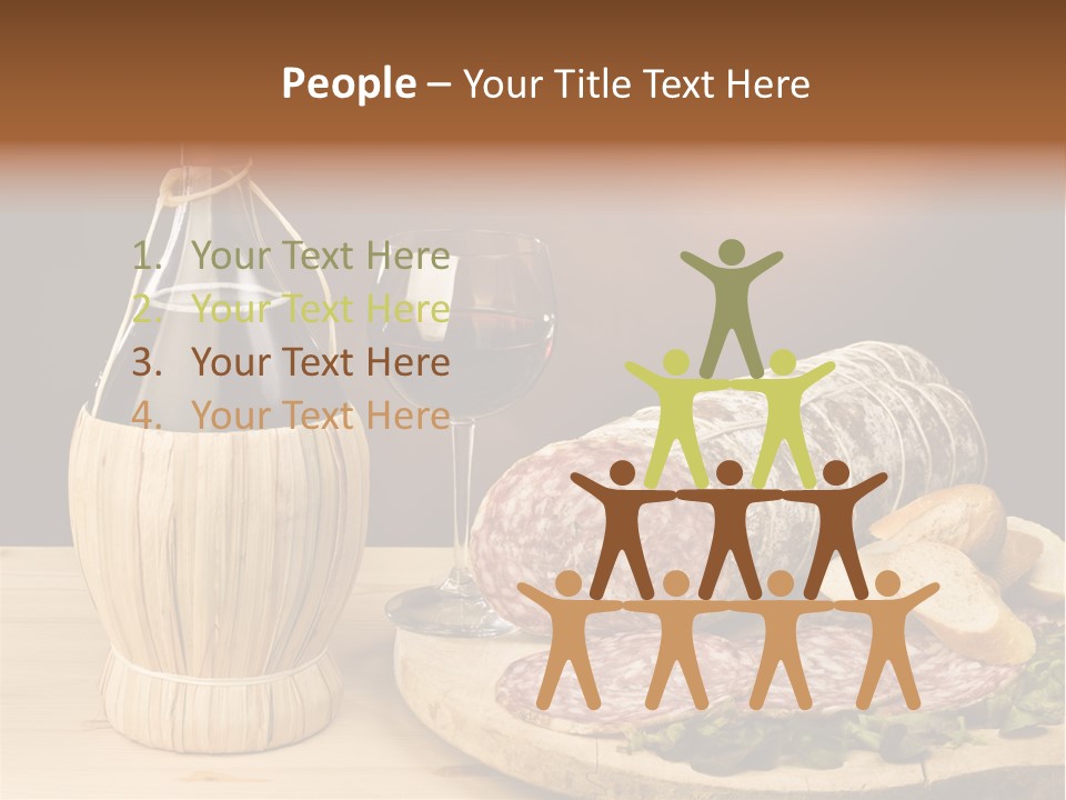 Lunch Drink Bottle Of Wine PowerPoint Template