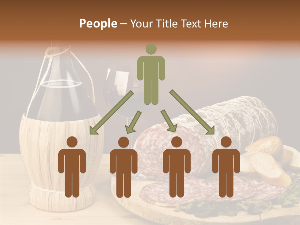 Lunch Drink Bottle Of Wine PowerPoint Template