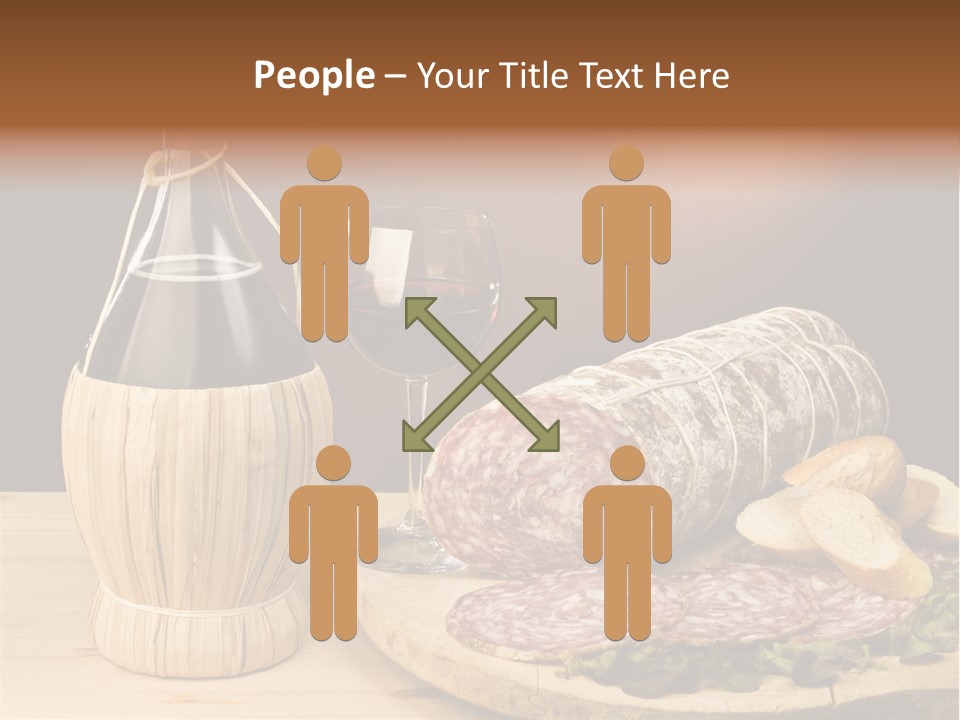 Lunch Drink Bottle Of Wine PowerPoint Template