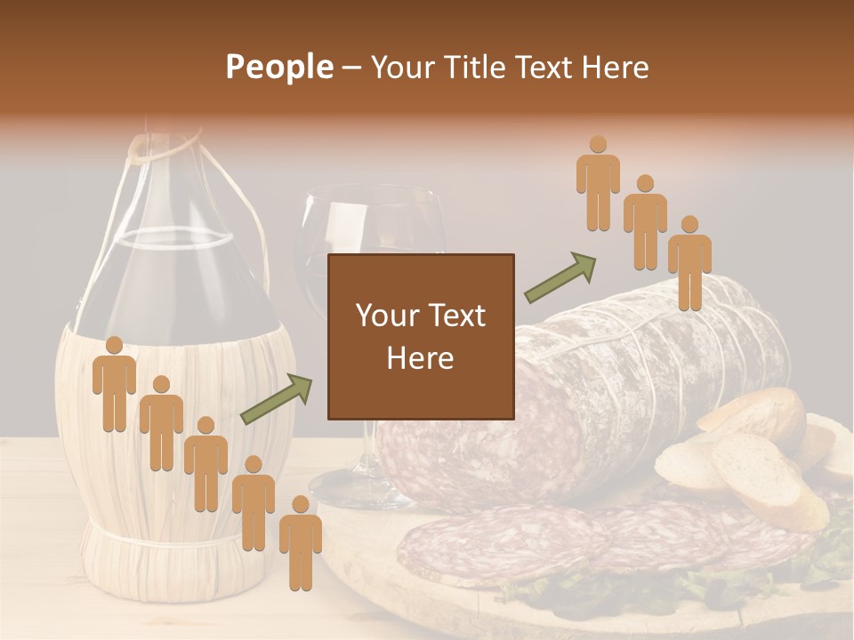 Lunch Drink Bottle Of Wine PowerPoint Template