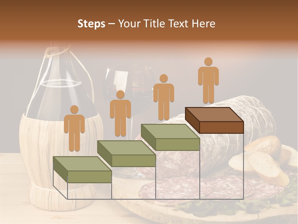 Lunch Drink Bottle Of Wine PowerPoint Template