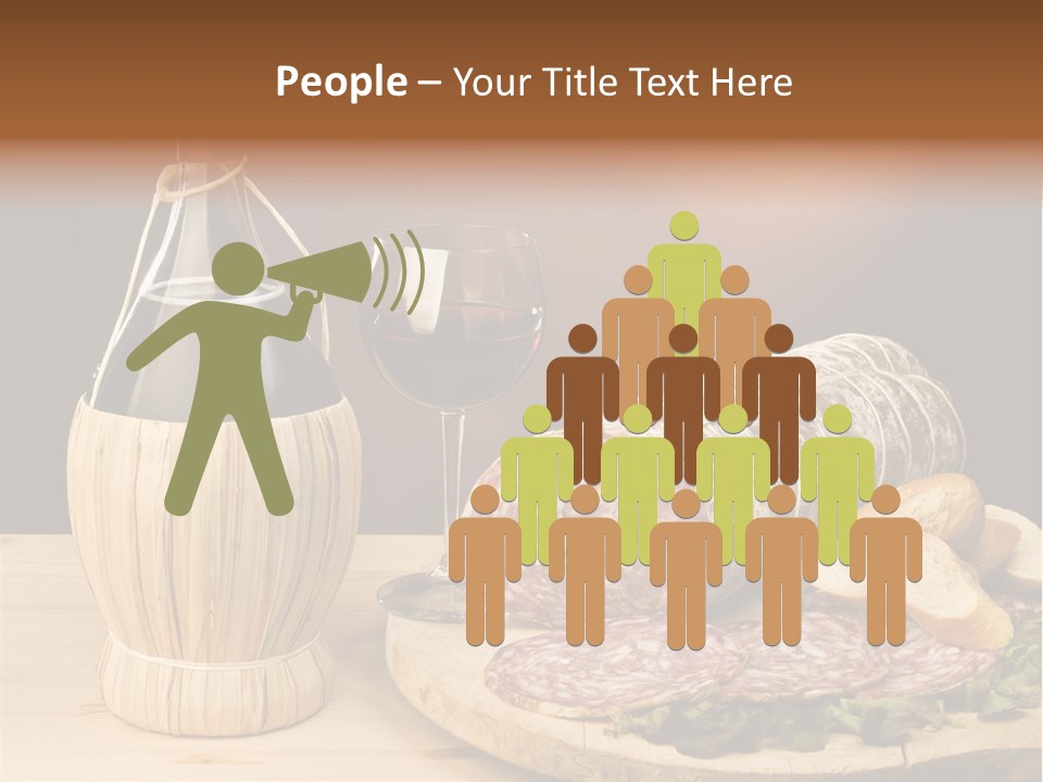 Lunch Drink Bottle Of Wine PowerPoint Template