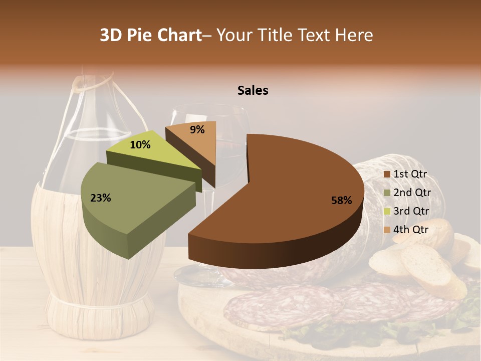 Lunch Drink Bottle Of Wine PowerPoint Template