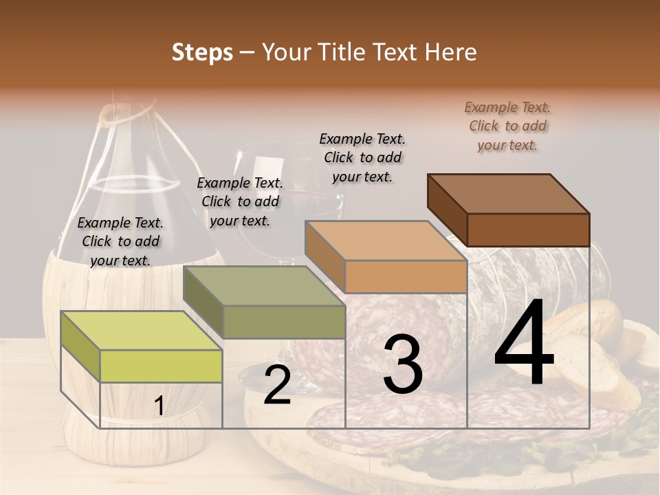 Lunch Drink Bottle Of Wine PowerPoint Template