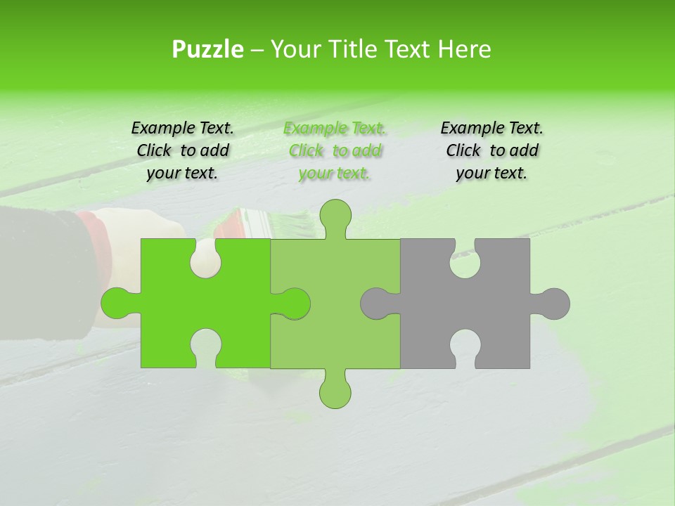 Green Lacquer Painter PowerPoint Template