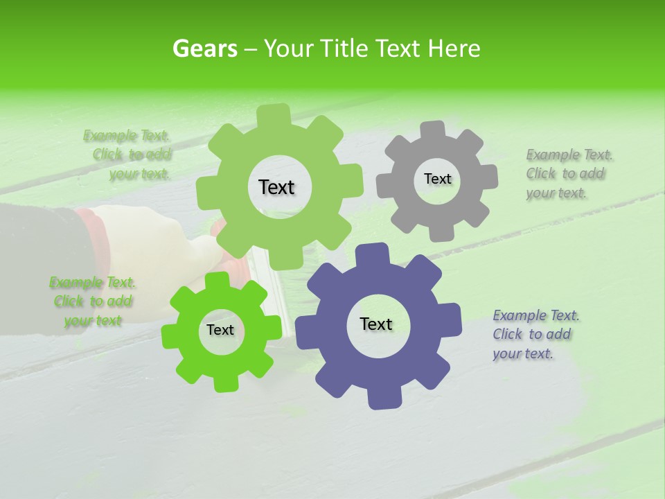 Green Lacquer Painter PowerPoint Template