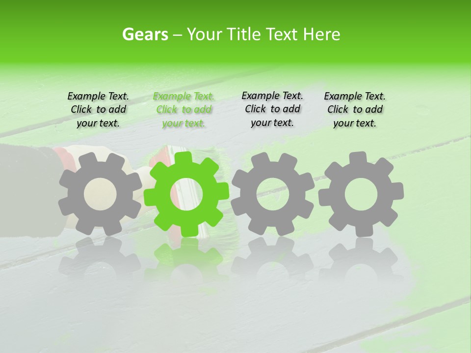 Green Lacquer Painter PowerPoint Template