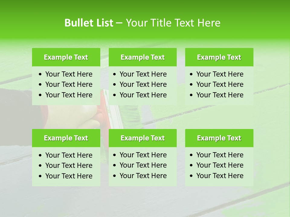 Green Lacquer Painter PowerPoint Template