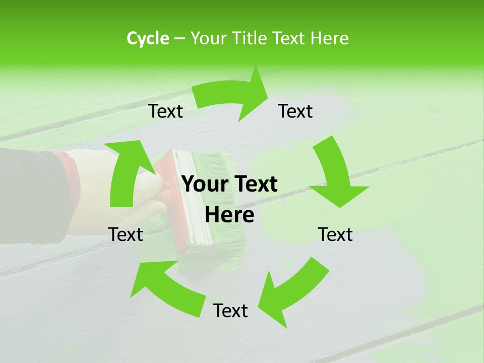 Green Lacquer Painter PowerPoint Template