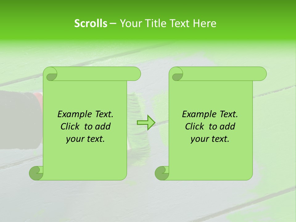 Green Lacquer Painter PowerPoint Template