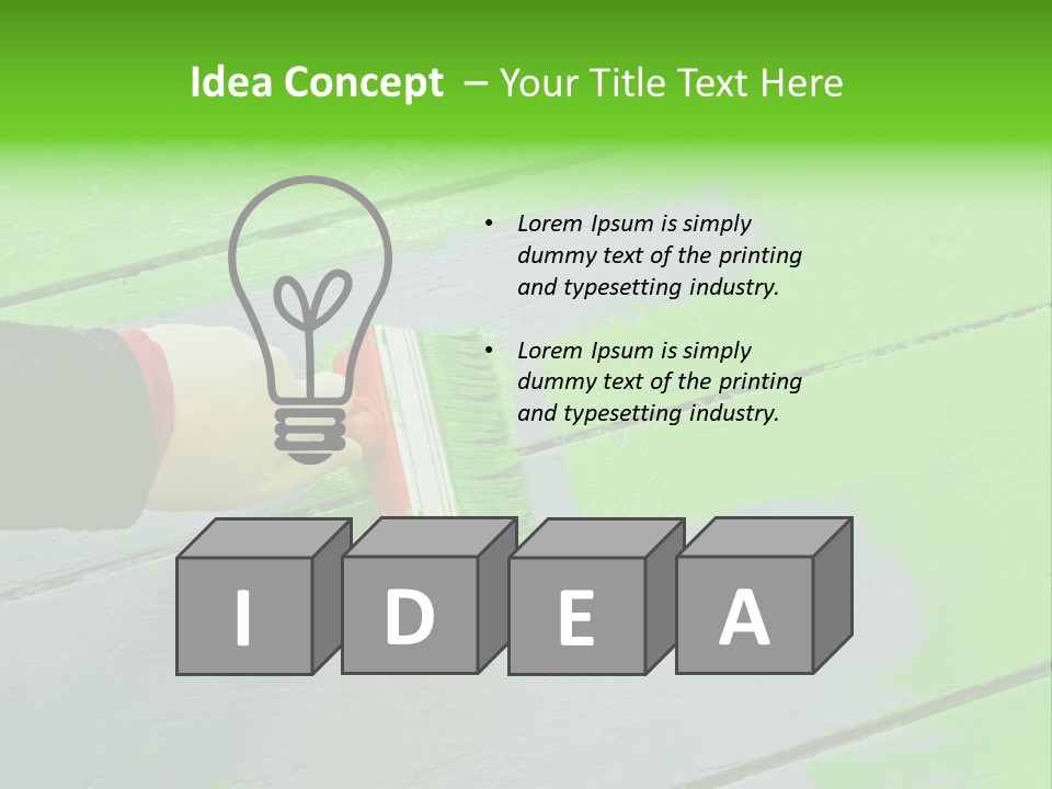 Green Lacquer Painter PowerPoint Template