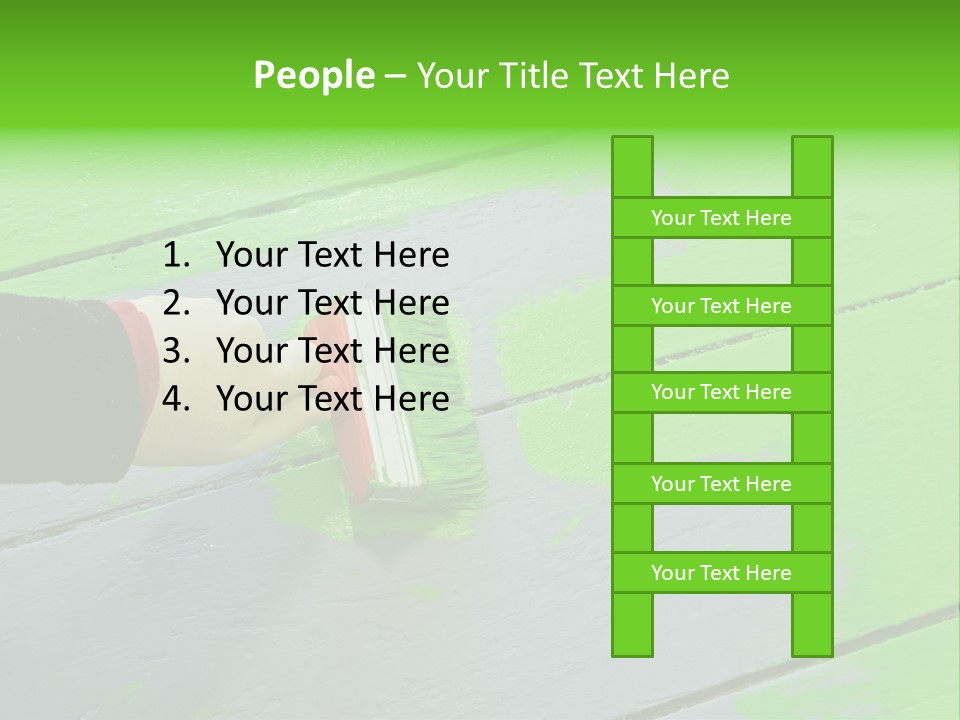 Green Lacquer Painter PowerPoint Template