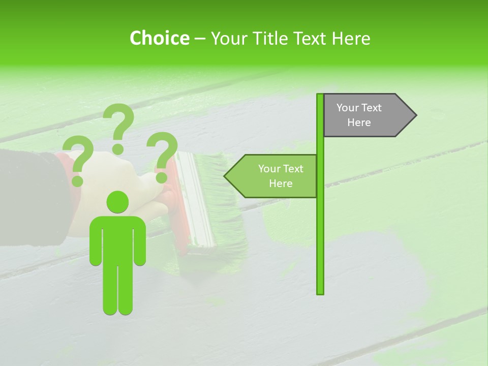 Green Lacquer Painter PowerPoint Template