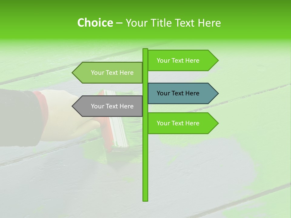 Green Lacquer Painter PowerPoint Template