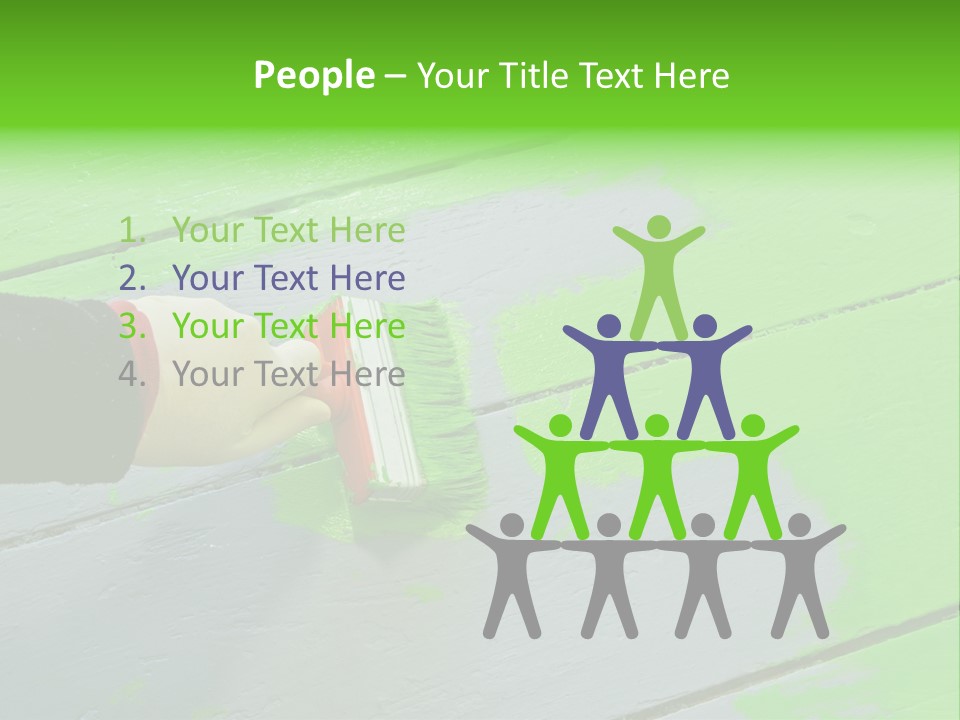 Green Lacquer Painter PowerPoint Template