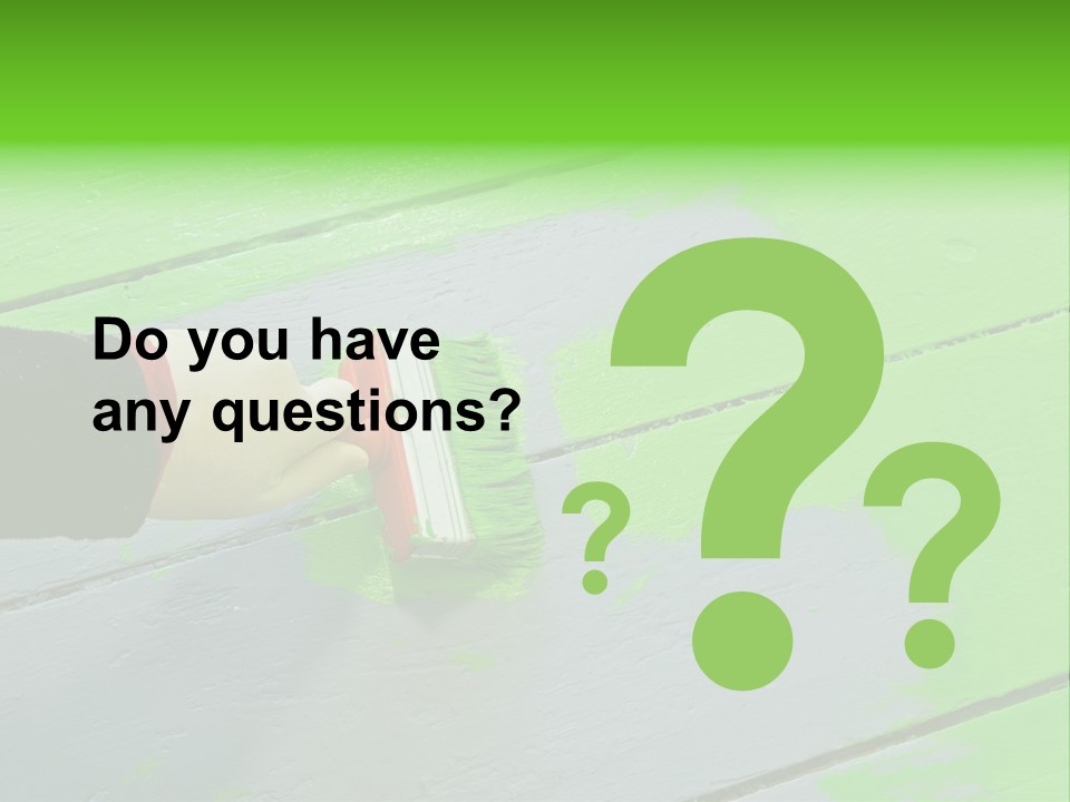 Green Lacquer Painter PowerPoint Template