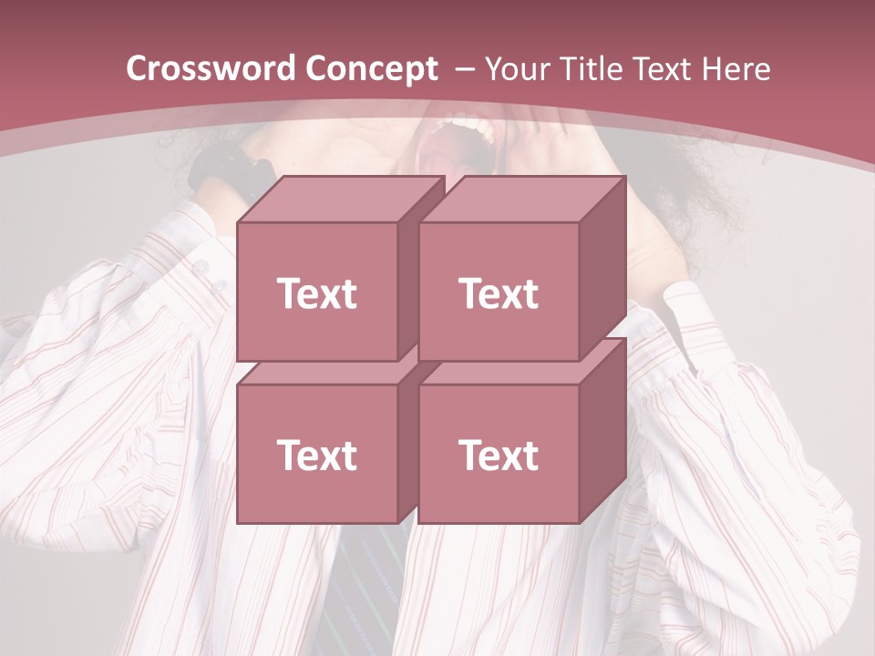 Man Screaming Yellow Music PowerPoint Template