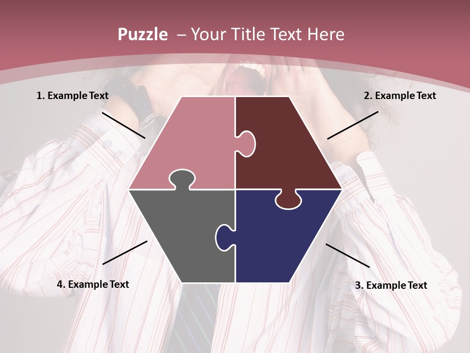 Man Screaming Yellow Music PowerPoint Template