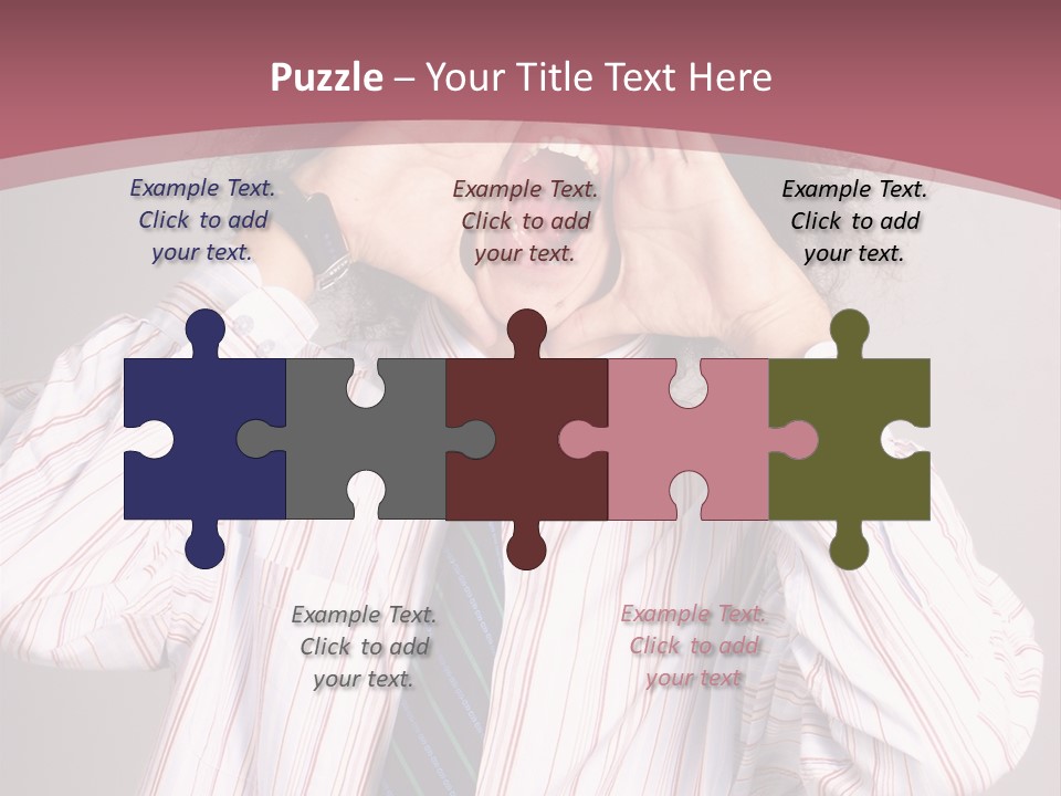 Man Screaming Yellow Music PowerPoint Template