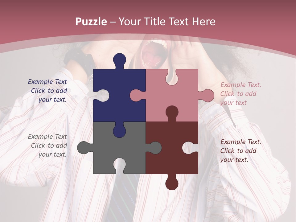 Man Screaming Yellow Music PowerPoint Template