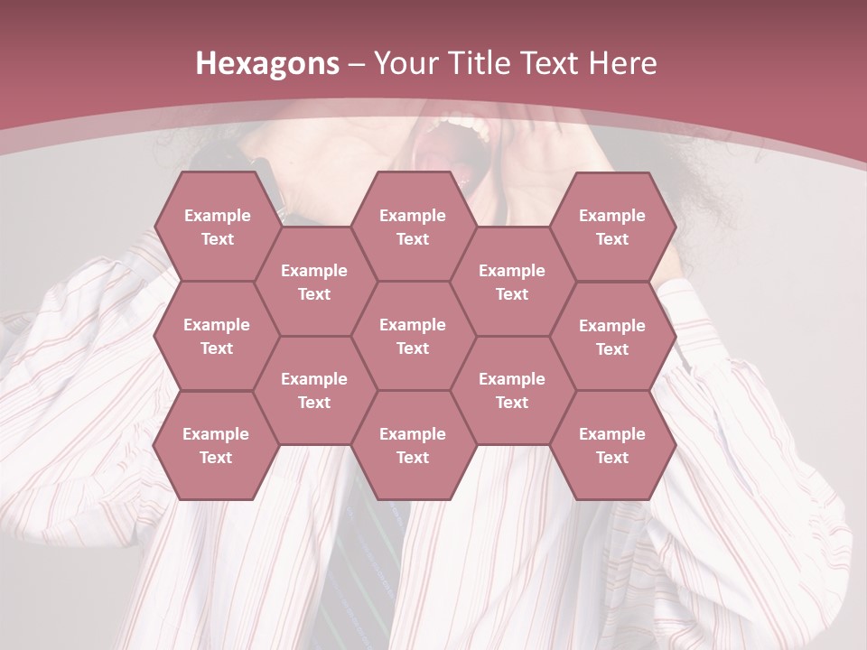 Man Screaming Yellow Music PowerPoint Template