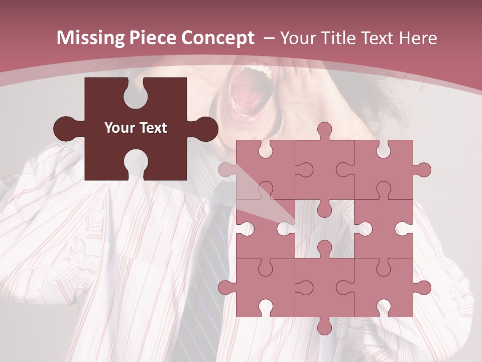 Man Screaming Yellow Music PowerPoint Template