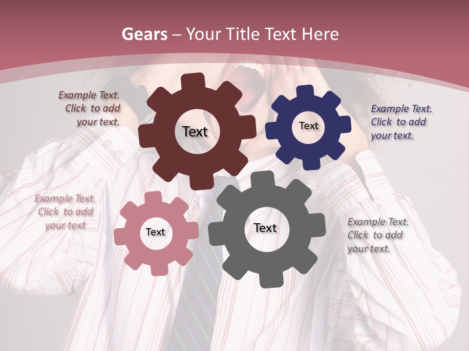 Man Screaming Yellow Music PowerPoint Template