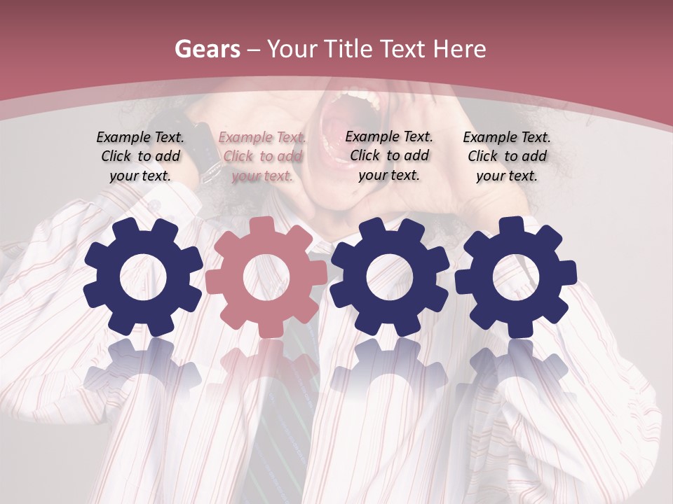 Man Screaming Yellow Music PowerPoint Template