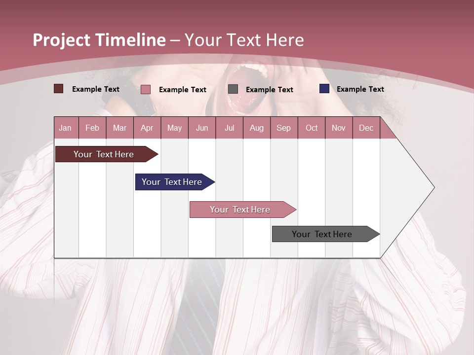 Man Screaming Yellow Music PowerPoint Template