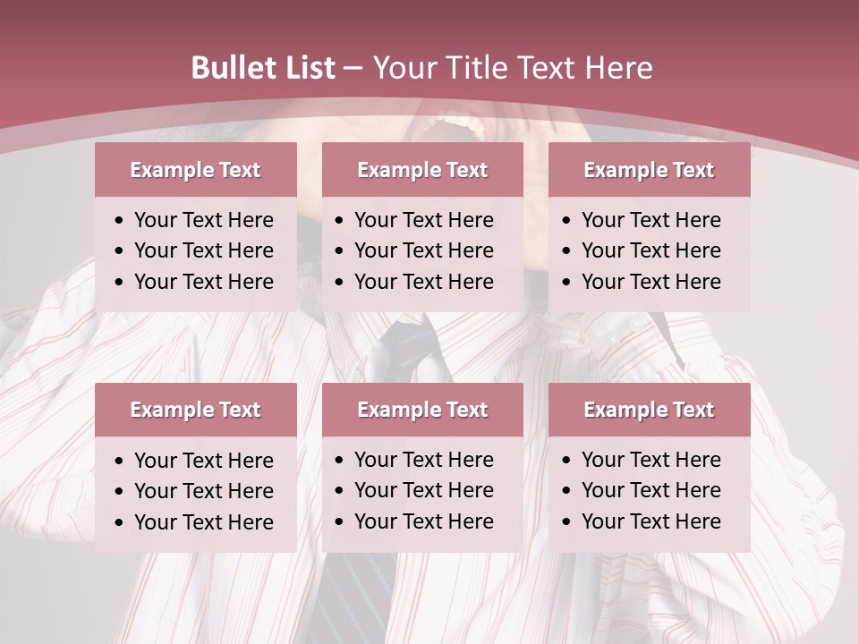 Man Screaming Yellow Music PowerPoint Template