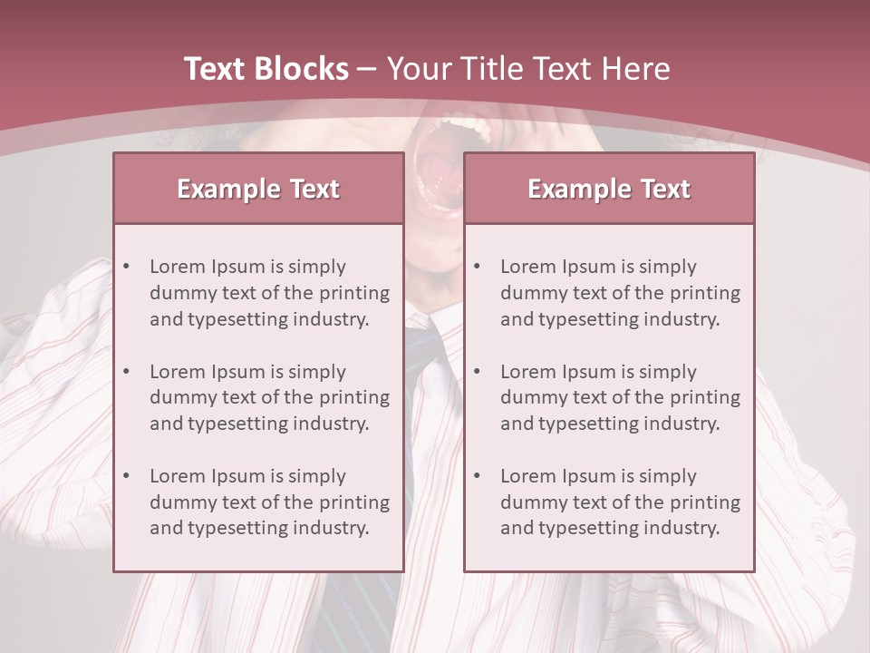 Man Screaming Yellow Music PowerPoint Template