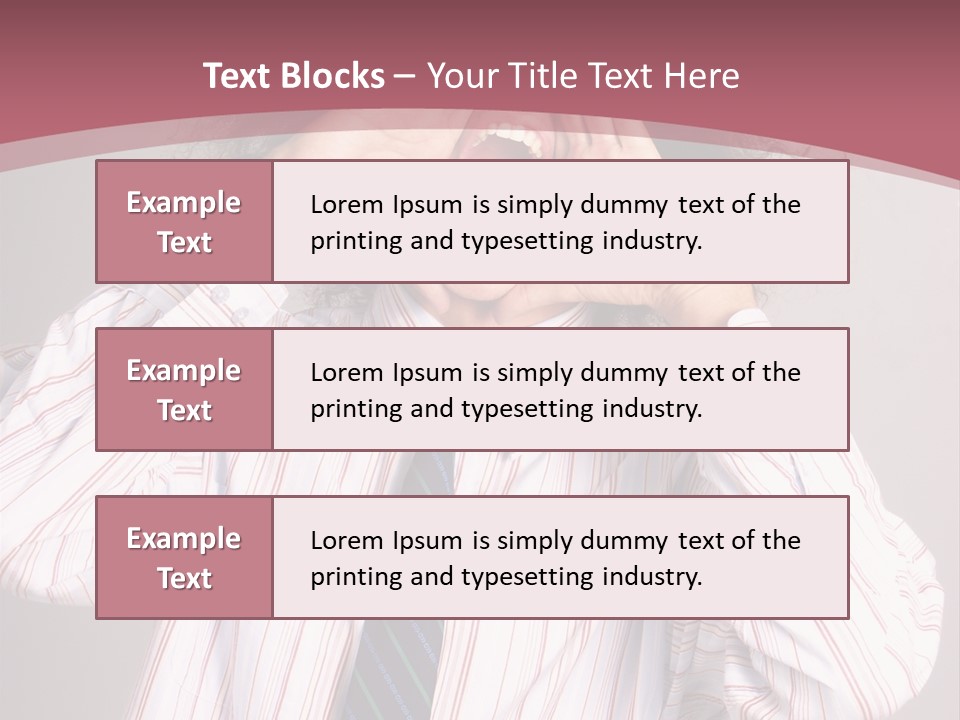 Man Screaming Yellow Music PowerPoint Template