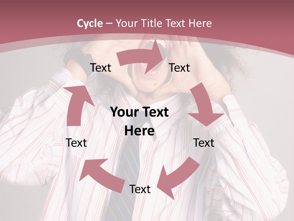 Man Screaming Yellow Music PowerPoint Template