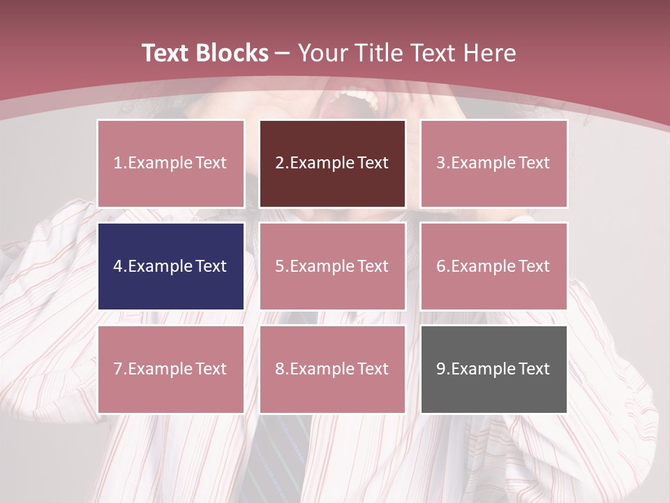 Man Screaming Yellow Music PowerPoint Template