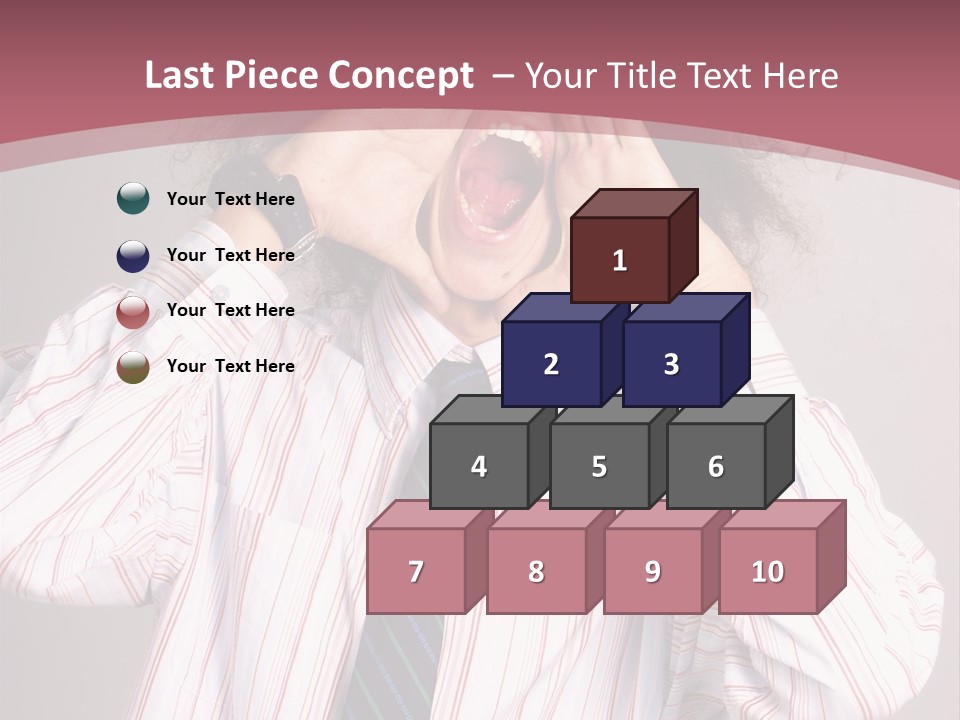 Man Screaming Yellow Music PowerPoint Template