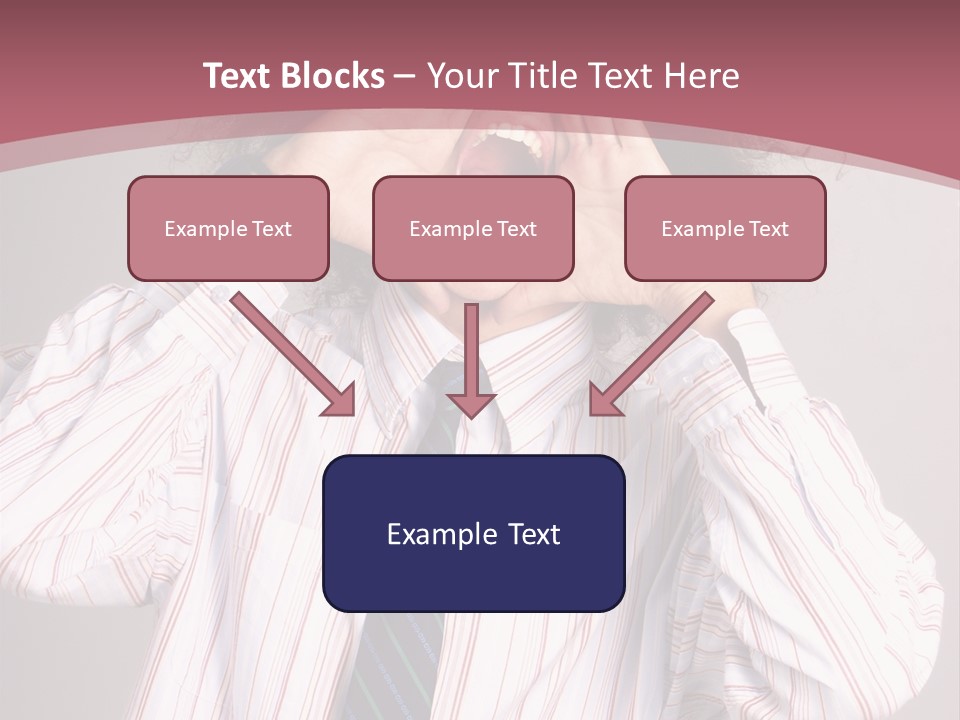 Man Screaming Yellow Music PowerPoint Template