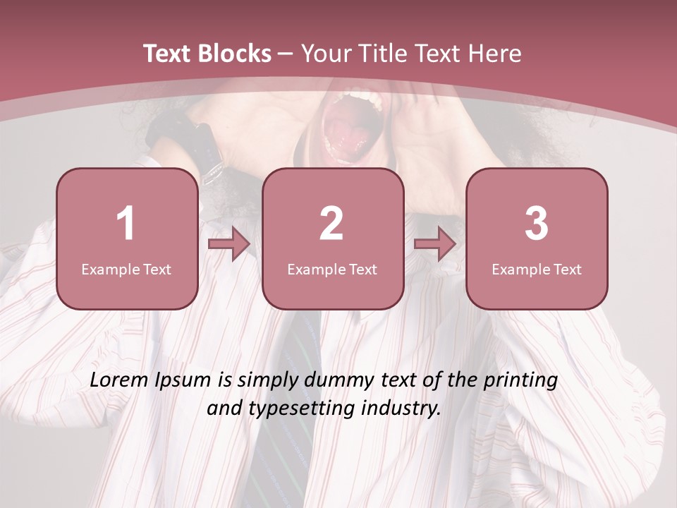 Man Screaming Yellow Music PowerPoint Template