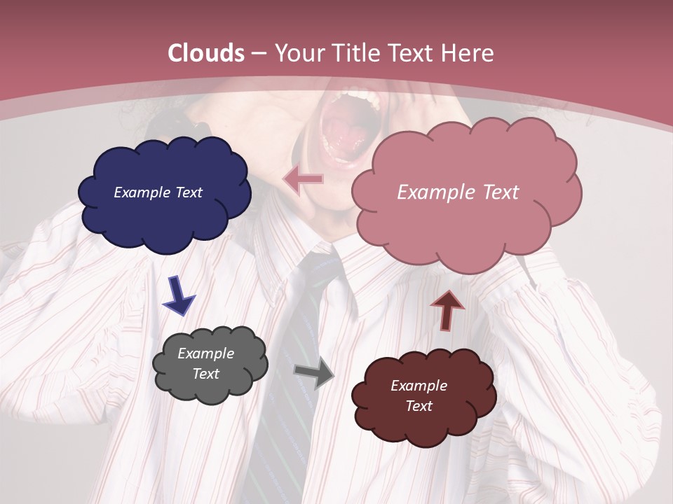 Man Screaming Yellow Music PowerPoint Template