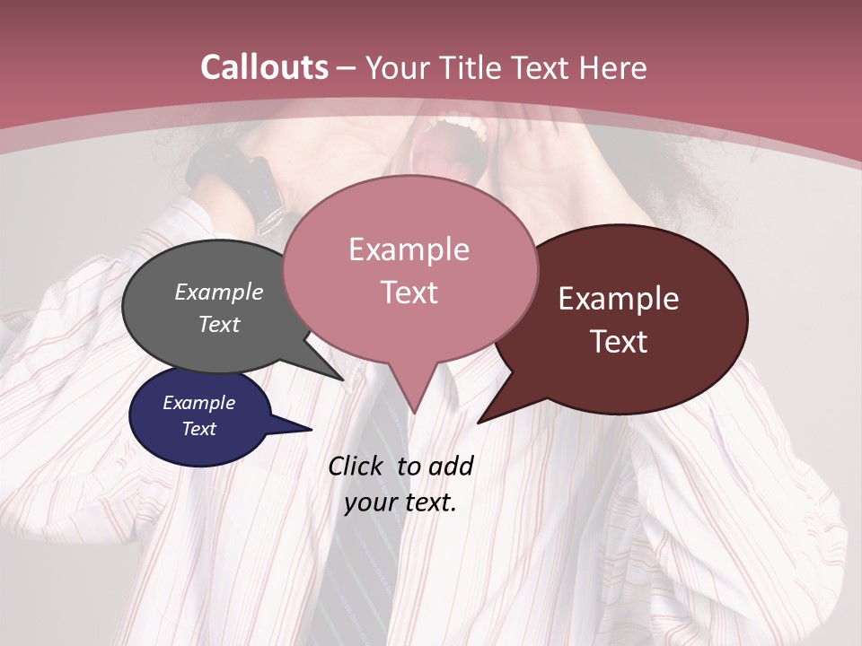 Man Screaming Yellow Music PowerPoint Template