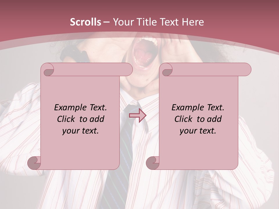 Man Screaming Yellow Music PowerPoint Template