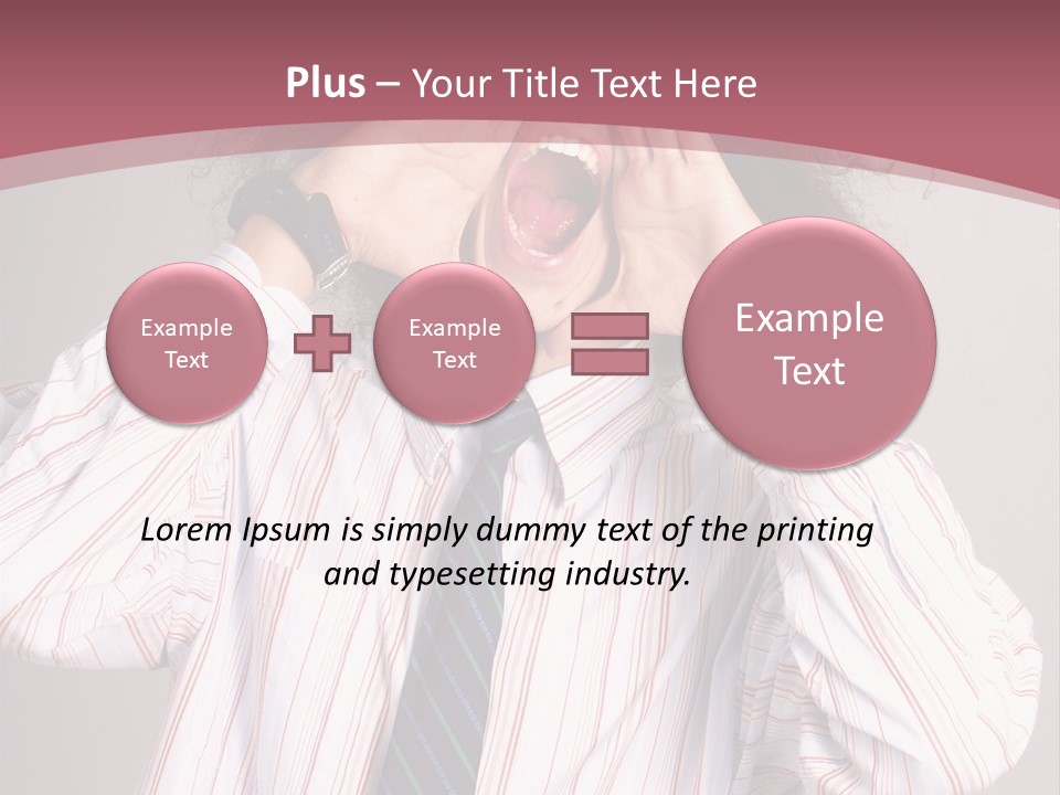 Man Screaming Yellow Music PowerPoint Template